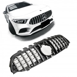 Εμπρόσθια μάσκα Panamericana 360º AMG look για Mercedes-Benz Α-Class (W177) Χρώμιο/ Μαύρο
